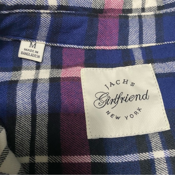 Jachs Girlfriend Super Soft Button Down Plaid Flannel Shirt Size Medium #1083 - Picture 4 of 8